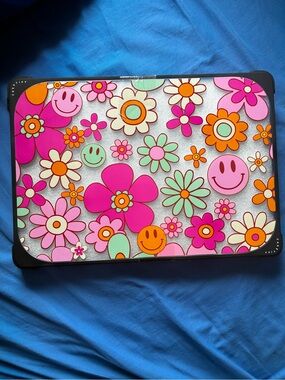 Casetify Pink & Orange Smiley Flower Sleeve with Mint Accents